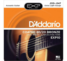 DAddario EXP10 Coated 80/20 Bronze 10-47 Extra Light
