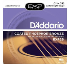 DAddario EXP26 Coated Phosphor Bronze 11-52 Custom Light