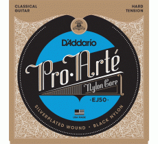 DAddario EJ50 Pro-Arte Black Nylon Hard Tension
