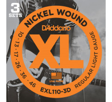 DAddario EXL110-3D XL 10-46 Regular Light (3-pack)