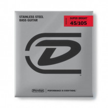Dunlop DBSBN45105 Super Bright Bass Nickel Wound 45-105 Medium