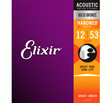 Elixir 11052 NANOWEB Bronze 12-53 Light
