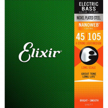 Elixir 14077 NANOWEB Bass 45-105 Medium
