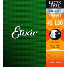 Elixir 14777 NANOWEB Stainless Steel Bass 45-130 5-string