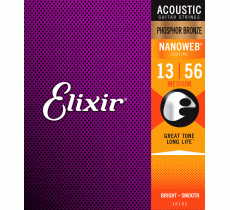Elixir 16102 NANOWEB Phosphor Bronze 13-56 Medium