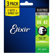 Elixir 16550 OPTIWEB 9-42 Super Light Bonus pack (3 комплекта)