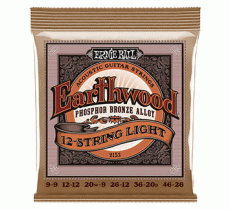 Ernie Ball 2153 Earthwood Phosphor Bronze 9-46 12-string Light 