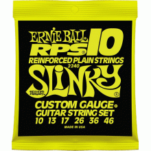 Ernie Ball 2240 Reinforced Plain Strings 10-46 RPS-10 Slinky