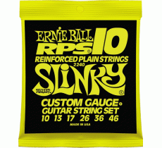 Ernie Ball 2240 Reinforced Plain Strings 10-46 RPS-10 Slinky
