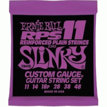 Ernie Ball 2242 Reinforced Plain Strings 11-48 RPS-11 Slinky