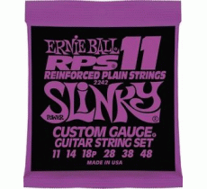 Ernie Ball 2242 Reinforced Plain Strings 11-48 RPS-11 Slinky