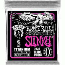 Ernie Ball 3123 Coated Titanium RPS 9-42 Super Slinky