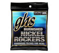 GHS Burnished Nickel Rockers BNR-XL 9-42 Extra Light