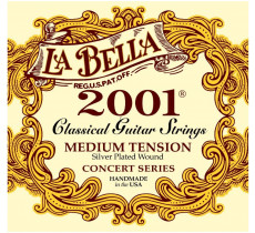 La Bella 2001-M Concert Series Silver Plated Medium Tension