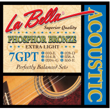 La Bella 7GPT Phosphor Bronze Acoustic 10-50 Extra Light