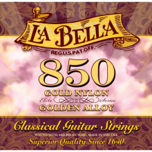 La Bella 850 Elite Gold Nylon, Golden Alloy Medium Tension