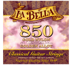 La Bella 850 Elite Gold Nylon, Golden Alloy Medium Tension La Bella 850 Elite Gold Nylon, Golden Alloy Medium Tension