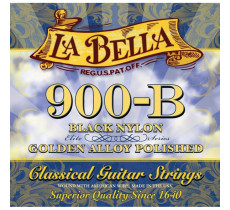 La Bella 900-B Elite Black Nylon, Polished Golden Alloy Medium Tension La Bella 900-B Elite Black Nylon, Polished Golden Alloy Medium Tension
