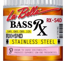 La Bella RX-S4D Rx Stainless Steel 45-105 4-String Bass