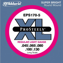 DAddario EPS170-5 ProSteels 45-130 Regular Light 5-String