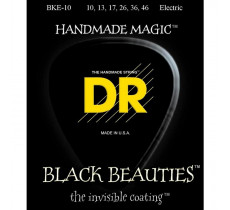 DR Strings Extra Life BKE-10 Black Beauties Medium 10-46