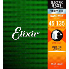 Elixir 14782 NANOWEB Stainless Steel Bass 45-135 5-string Light/Medium