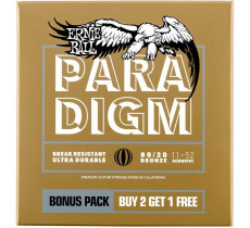 Ernie Ball 3318 Paradigm Phosphor Bronze 11-52 Light 3-pack (3 сета)