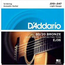 DAddario EJ36 Bronze Light - 12 струн (010-047)