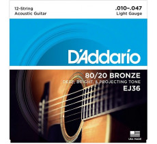 DAddario EJ36 Bronze Light - 12 струн (010-047)