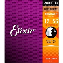 Elixir Nanoweb 16077 Phosphor Bronze (012-056)