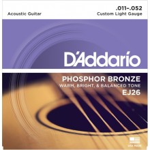 DAddario EJ26 Phosphor Bronze Custom Light (011-052)