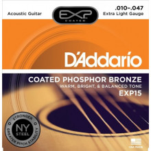 DAddario EXP15 Coated Phosphor Bronze 10-47 Extra Light