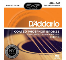 DAddario EXP15 Coated Phosphor Bronze 10-47 Extra Light