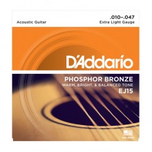 DAddario EJ15 Phosphor Bronze Extra Light (010-047)