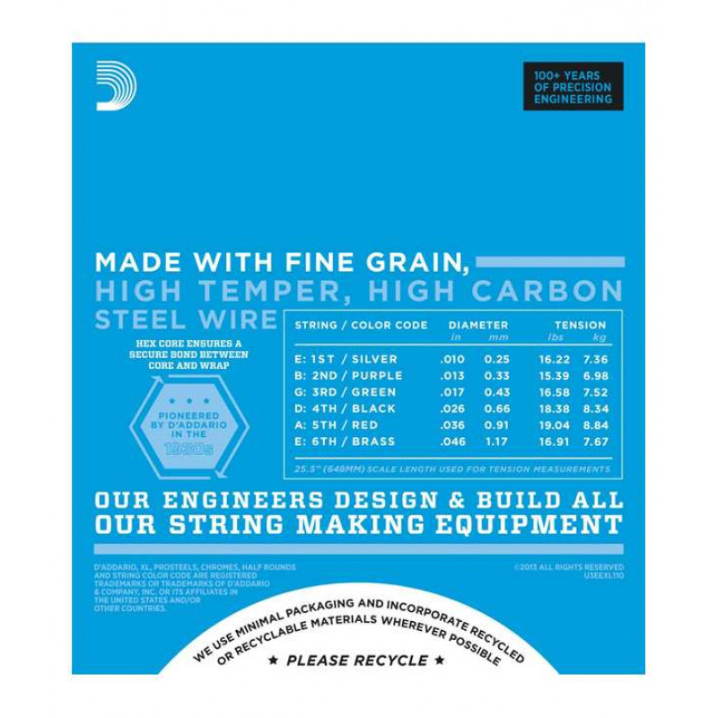 D'Addario EXL110 Nickel Regular Light